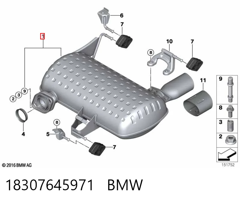 Silenciador, parte traseira BMW 3  E90 ao melhor preço