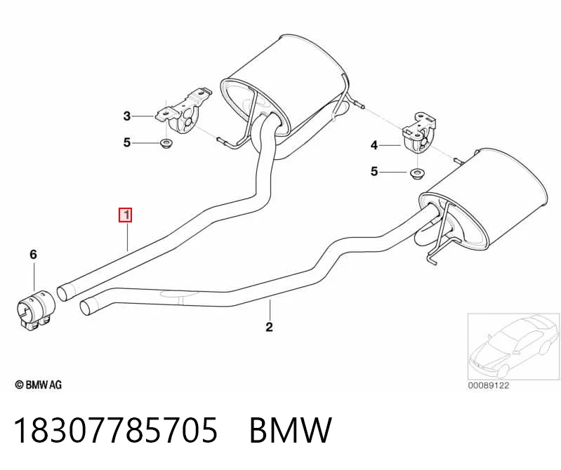 Silenciador, parte traseira BMW X5  E53 ao melhor preço