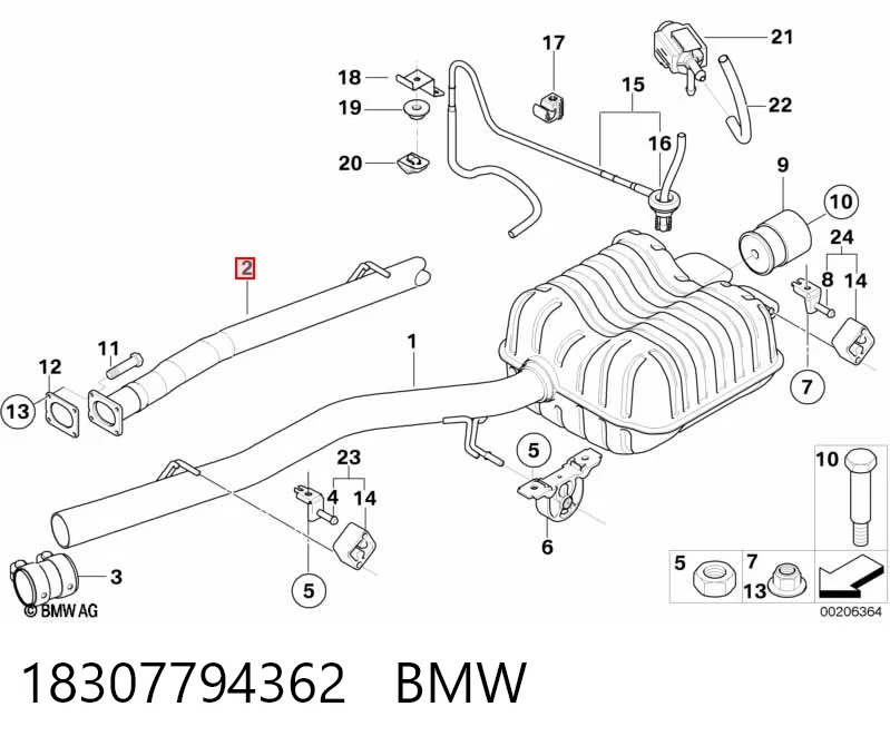 Silenciador, parte traseira BMW 7 E65, E66, E67 ao melhor preço