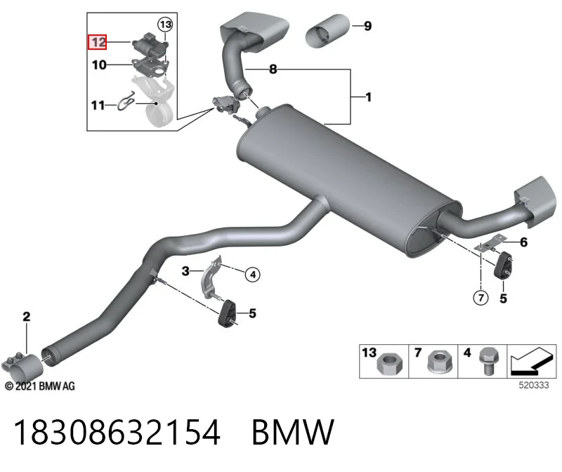 18308632154 BMW Motor de comporta de recirculação de ar
