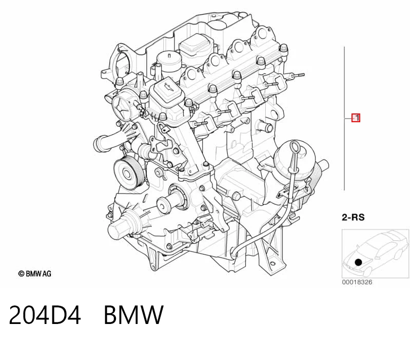 204D4 BMW Motor montado