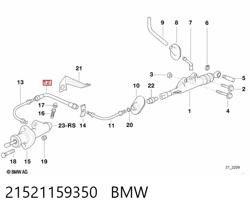 Mangueira de embraiagem BMW 5  E34