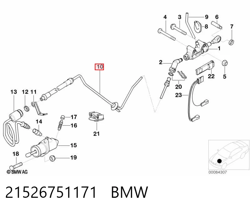 Mangueira de embraiagem BMW 5  E39 ao melhor preço