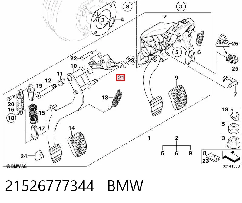 21526777344 BMW Cilindro mestre de embraiagem