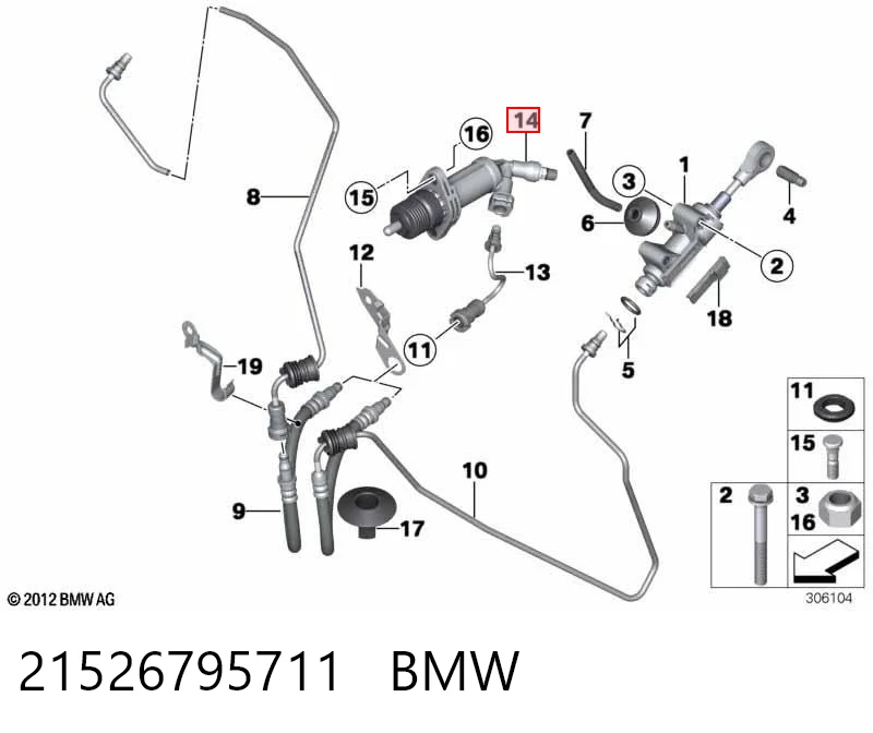 Compre Cilindro de trabalho de embraiagem BMW 5 