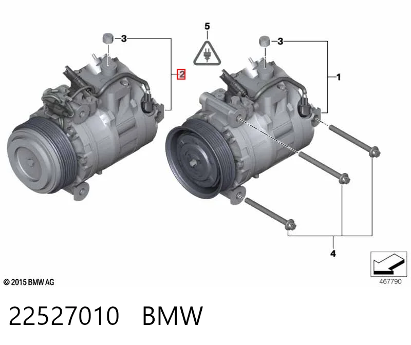 22527010 BMW Compressor de aparelho de ar condicionado