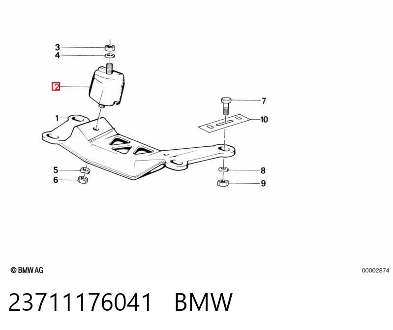 Coxim de transmissão (suporte da caixa de mudança) BMW 5  E28 ao melhor preço