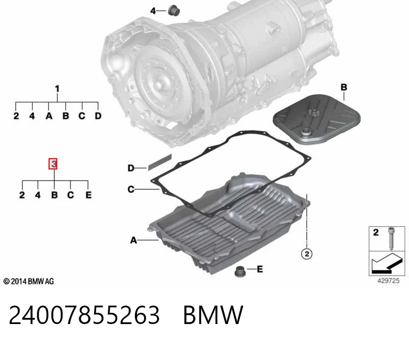 24007855263 BMW Filtro da Caixa Automática de Mudança