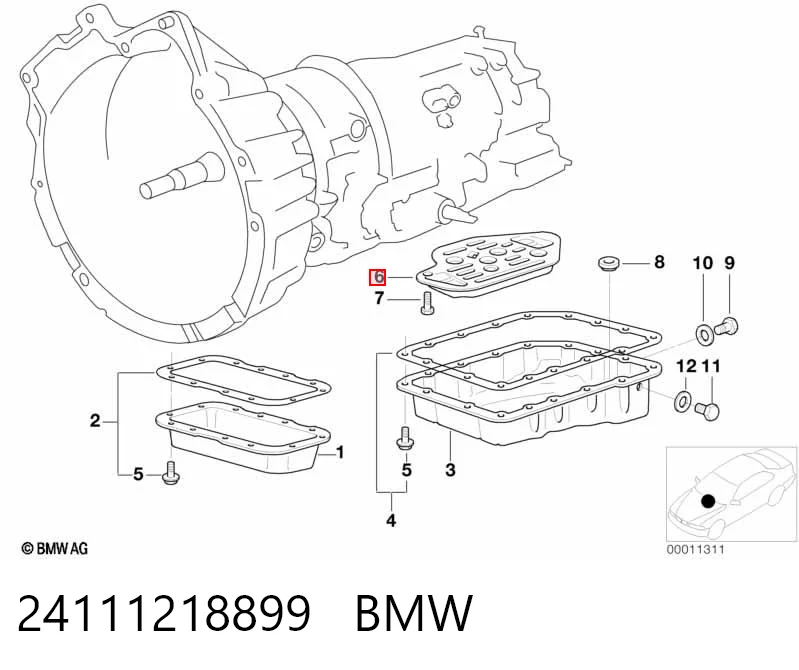 24111218899 BMW Filtro da Caixa Automática de Mudança