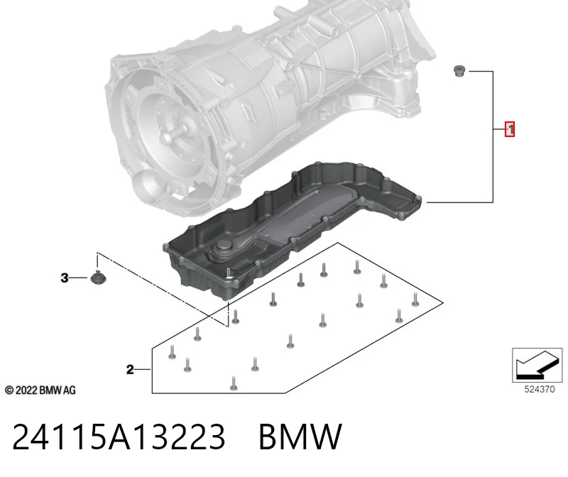 24115A13223 BMW Cárter da Caixa Automática de Mudança