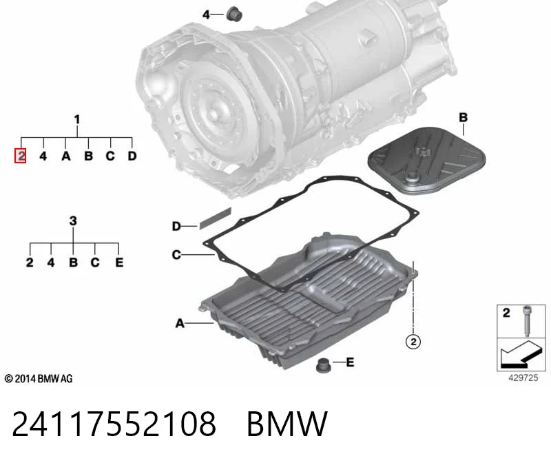 24117552108 BMW Cárter da Caixa Automática de Mudança