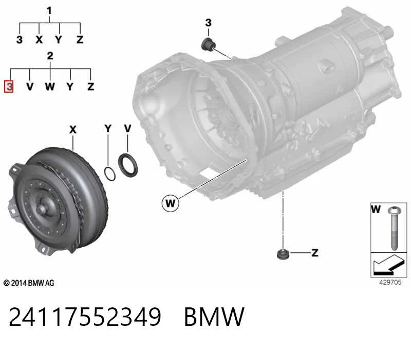 24117552349 BMW Tampão de panela da Caixa Automática de Mudança