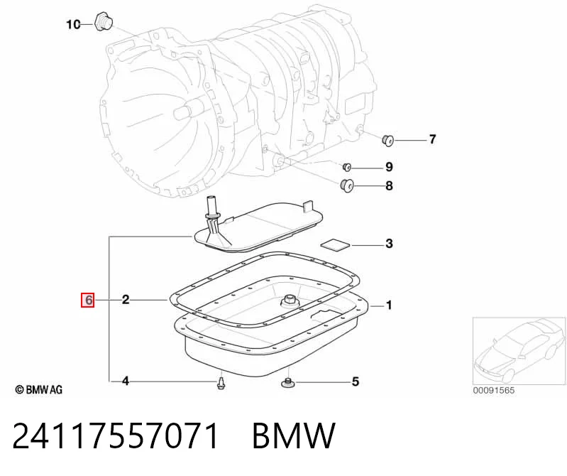 24117557071 BMW Filtro da Caixa Automática de Mudança