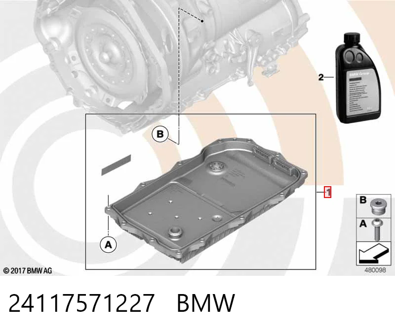 24117571227 BMW Cárter da Caixa Automática de Mudança