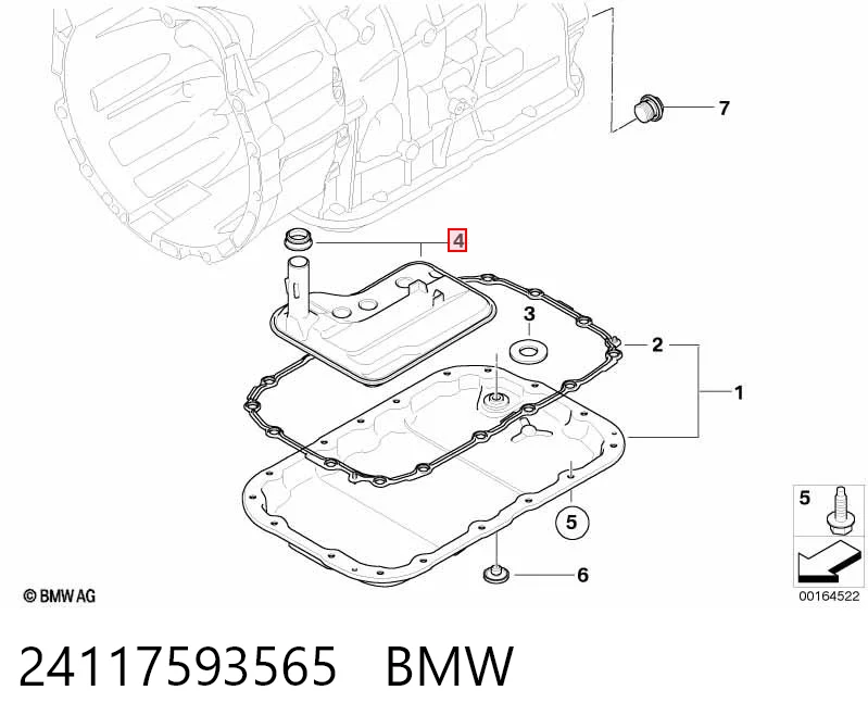 24117593565 BMW Filtro da Caixa Automática de Mudança