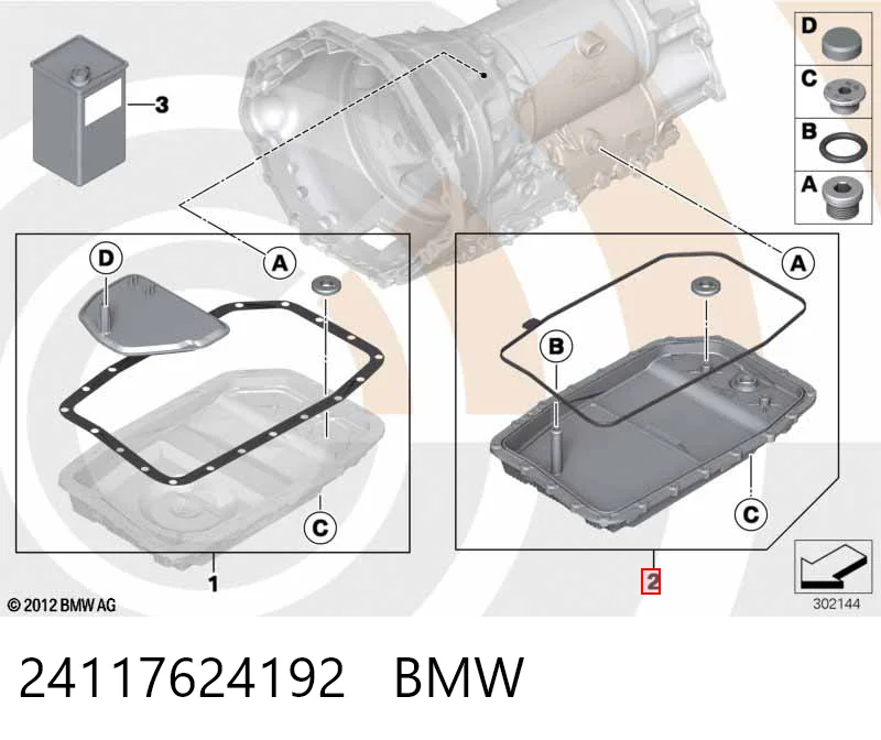 24117624192 BMW Cárter da Caixa Automática de Mudança