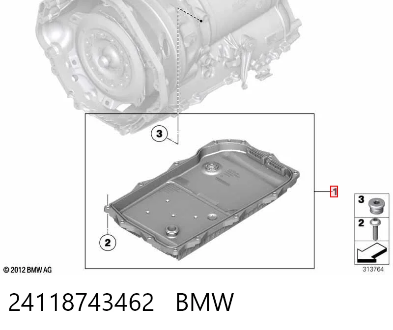 24118743462 BMW Cárter da Caixa Automática de Mudança