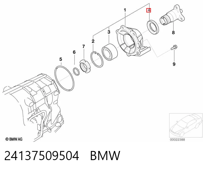 Bucim da Caixa Automática de Mudança (de árvore de saída/secundária) 0734319607 ZF Parts