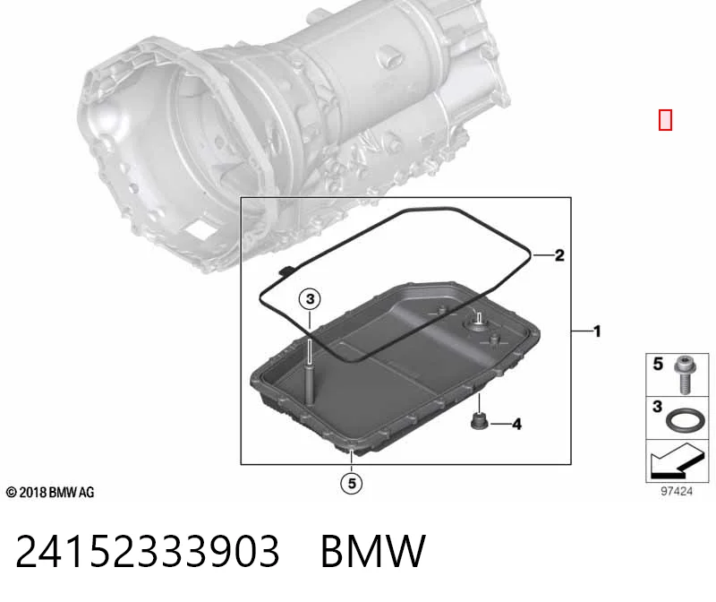 24152333903 BMW Cárter da Caixa Automática de Mudança