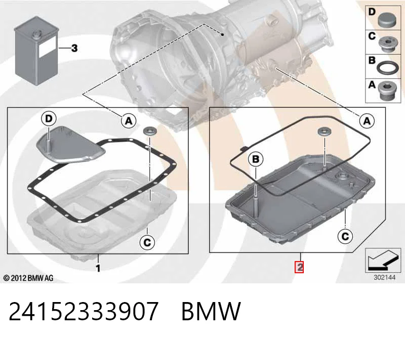 24152333907 BMW Cárter da Caixa Automática de Mudança