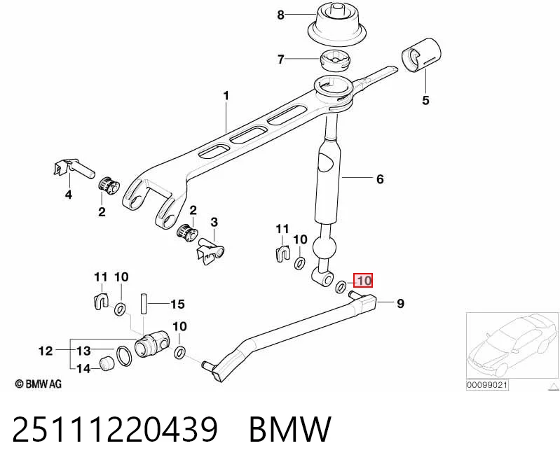 25111220439 BMW Barra de ligação da Caixa Automática de Mudança