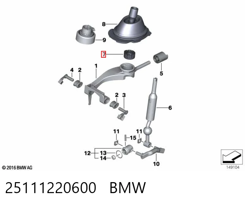 25111220600 BMW Bucha do mecanismo de mudança (de ligação)