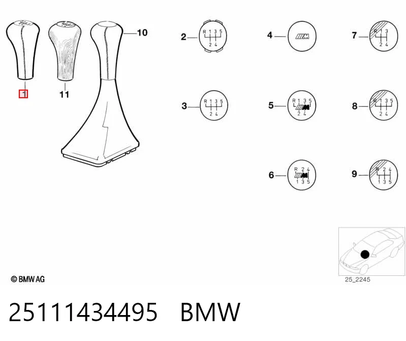 25111434495 BMW Cabo da avalanca da Caixa de Mudança