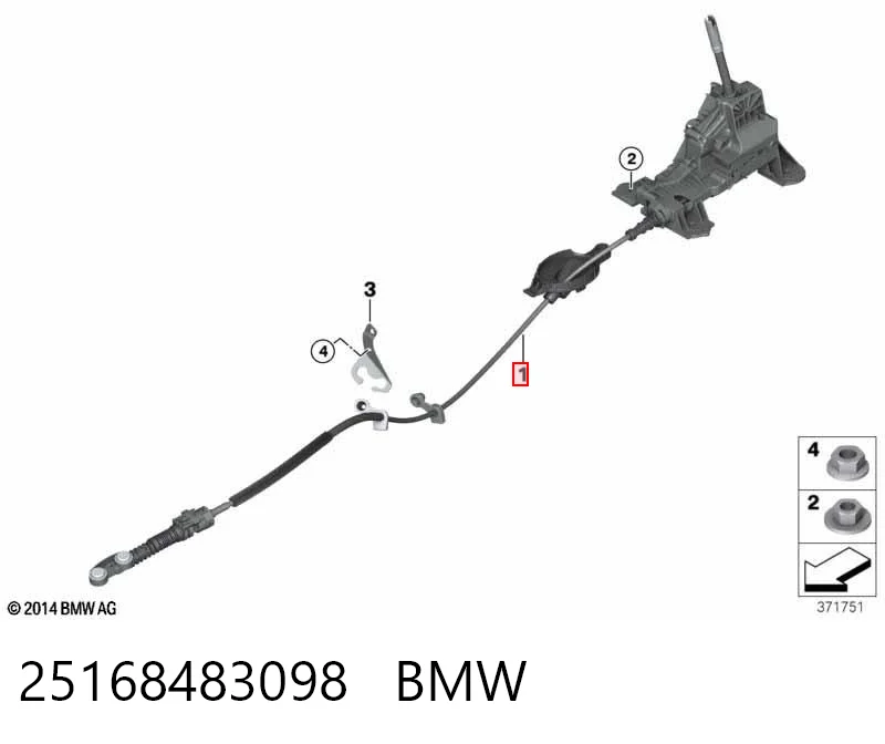 25168483098 BMW Mecanismo de mudança (ligação)