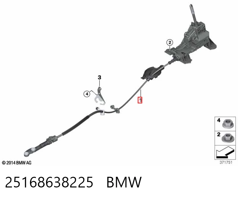 25168638225 BMW Mecanismo de mudança (ligação)