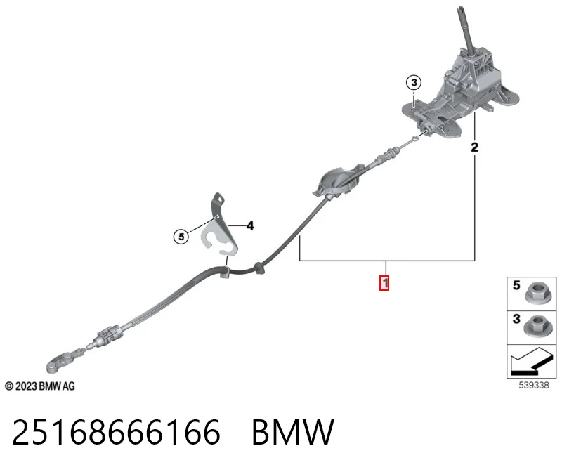 25168666166 BMW Mecanismo de mudança (ligação)