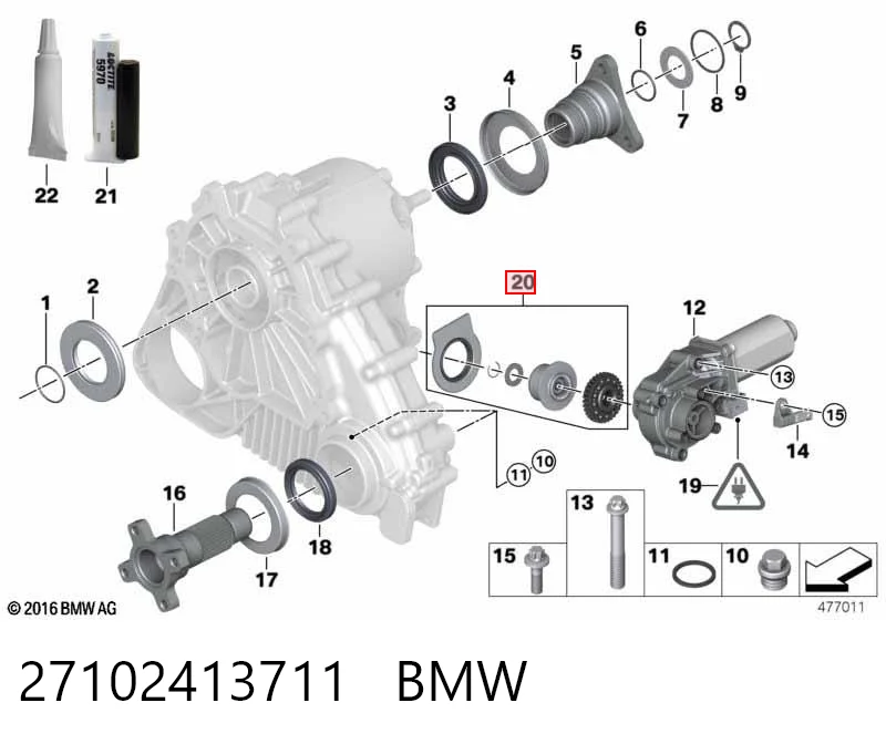 27102413711 BMW Servomotor de controlo da Caixa Automática de Mudança (motor de passo)