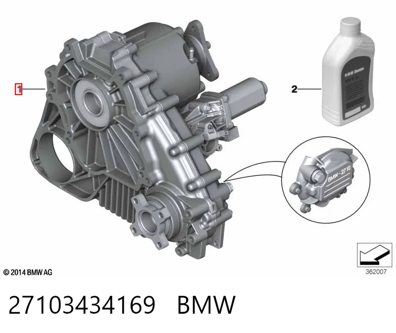 27103434169 BMW Caixa de transferência