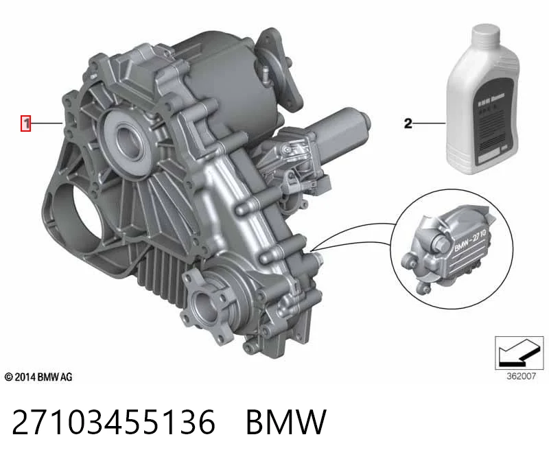27103455136 BMW Caixa de transferência