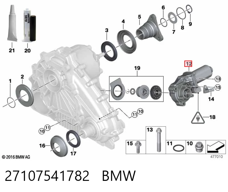 27107541782 BMW Motor de controlo da caixa de transferência