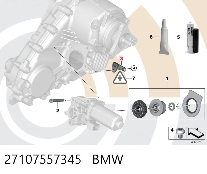 27107557345 BMW Motor de controlo da caixa de transferência