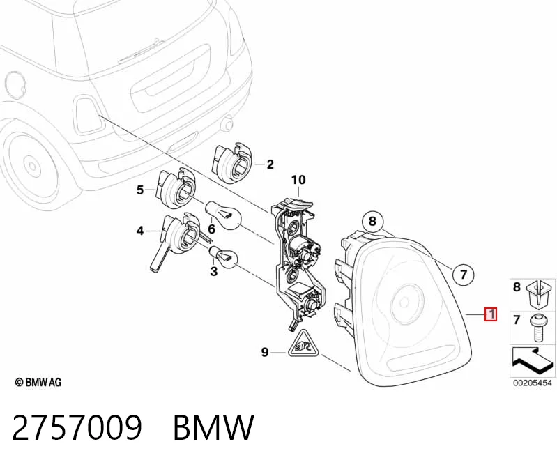 2757009 BMW Lanterna traseira esquerda