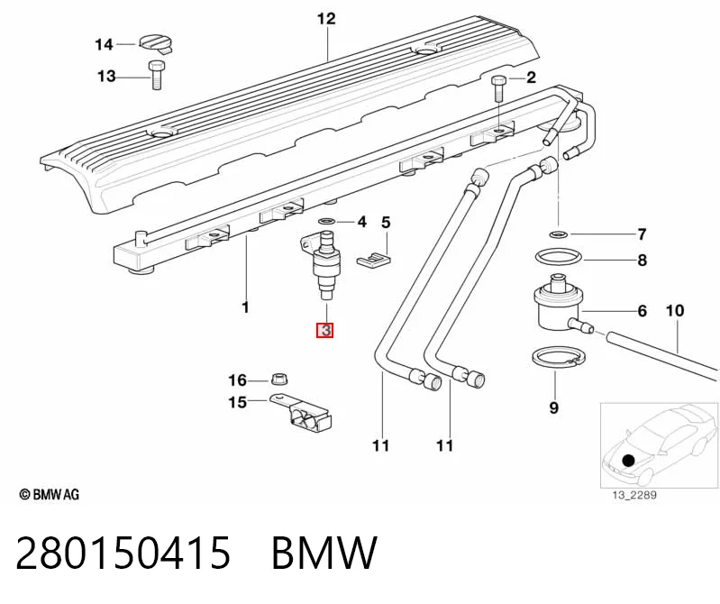 280150415 BMW Injetor de injeção de combustível