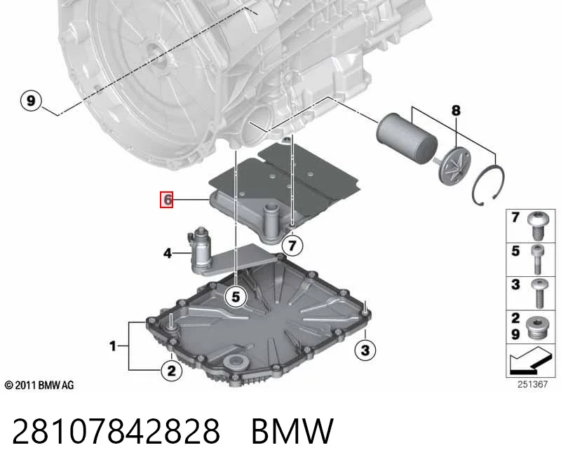28107842828 BMW Filtro da Caixa Automática de Mudança