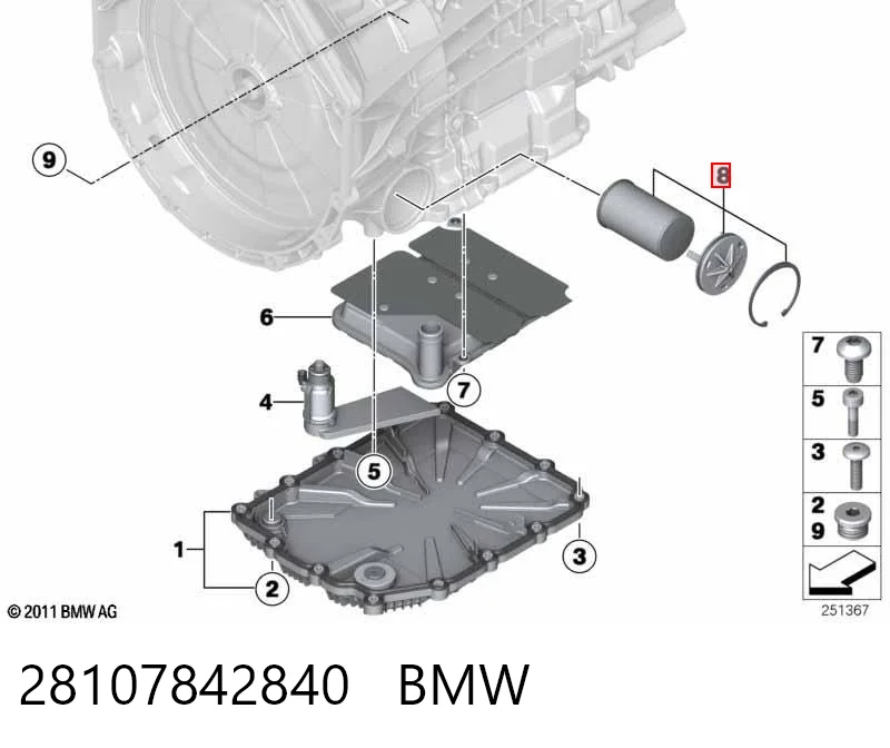 28107842840 BMW Filtro da Caixa Automática de Mudança