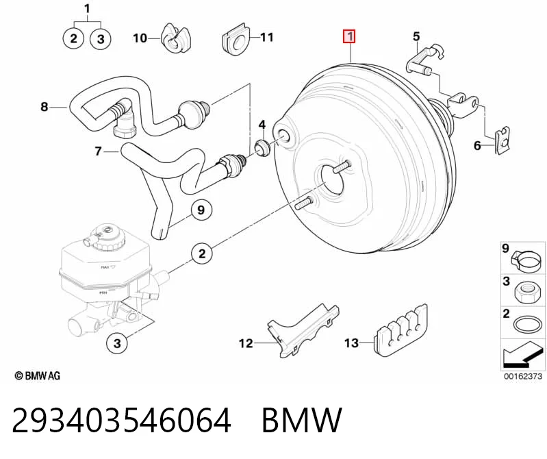 Reforçador dos freios a vácuo para BMW X3  E83