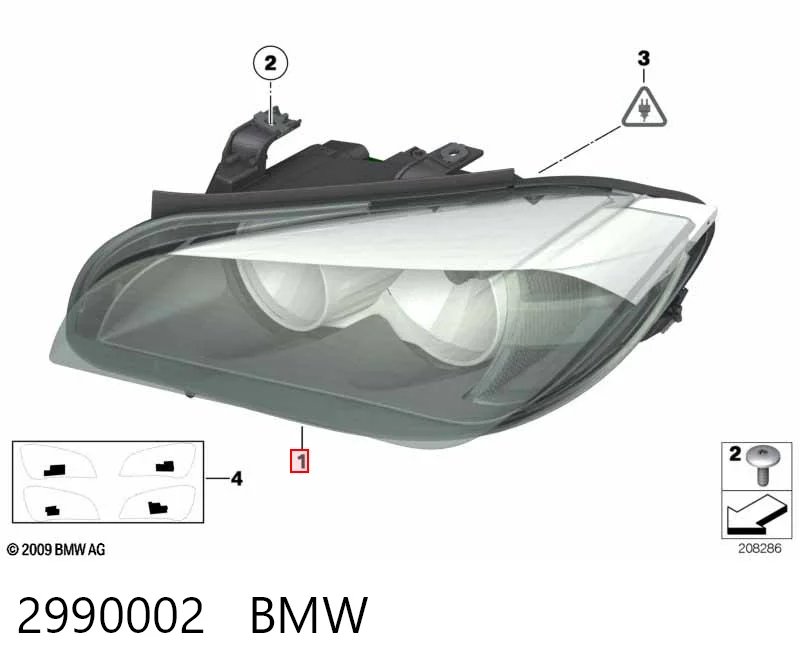  Luz direita BMW X1 SUV (E84) (2009 - 2015) 