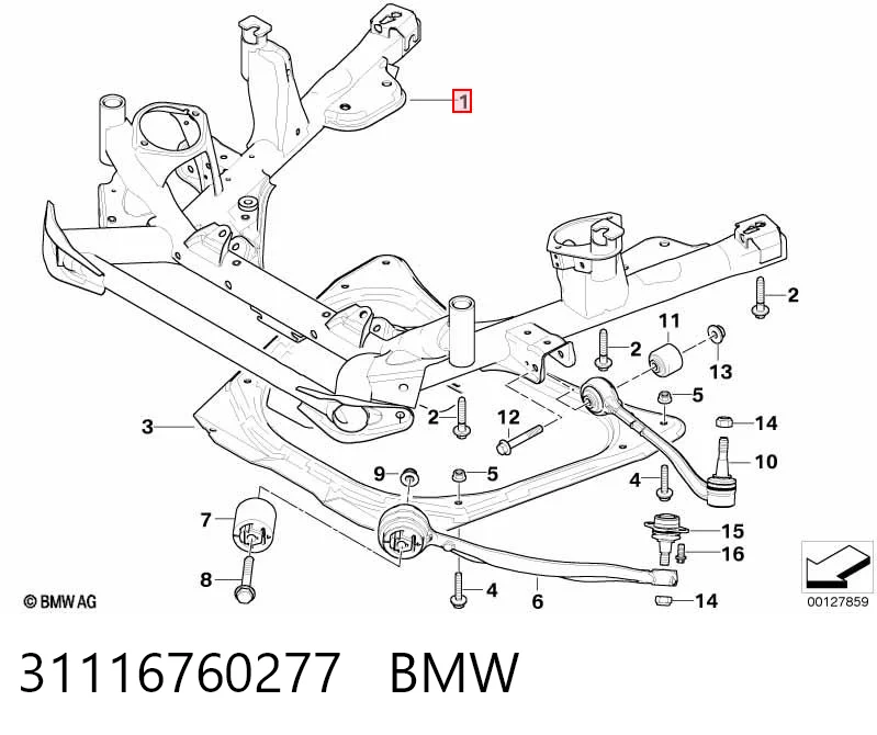 Viga de suspensão dianteira (plataforma veicular) BMW X5  E53 ao melhor preço