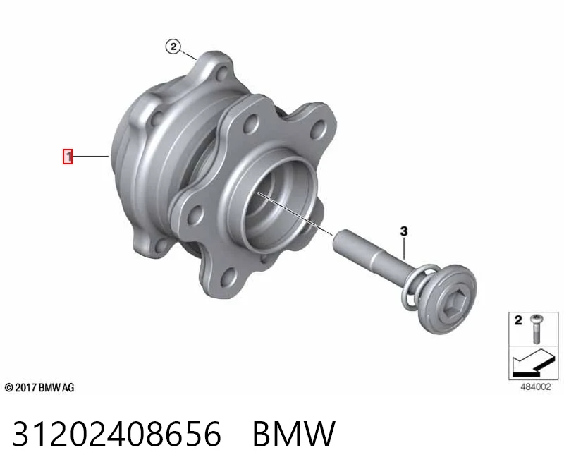 31202408656 BMW Cubo dianteiro