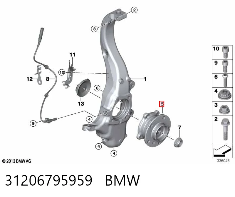 31206795959 BMW Cubo dianteiro