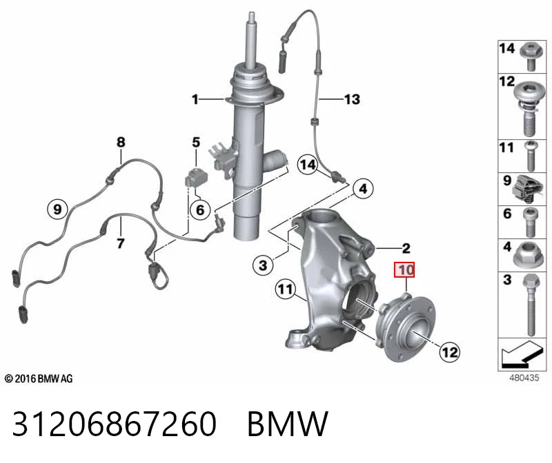 31206867260 BMW Cubo dianteiro