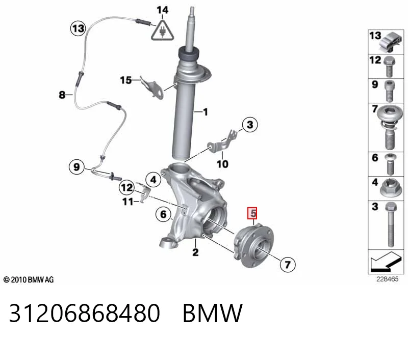 31206868480 BMW Cubo dianteiro