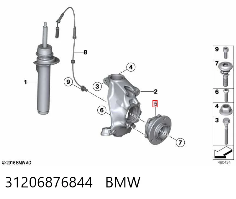 31206876844 BMW Cubo dianteiro