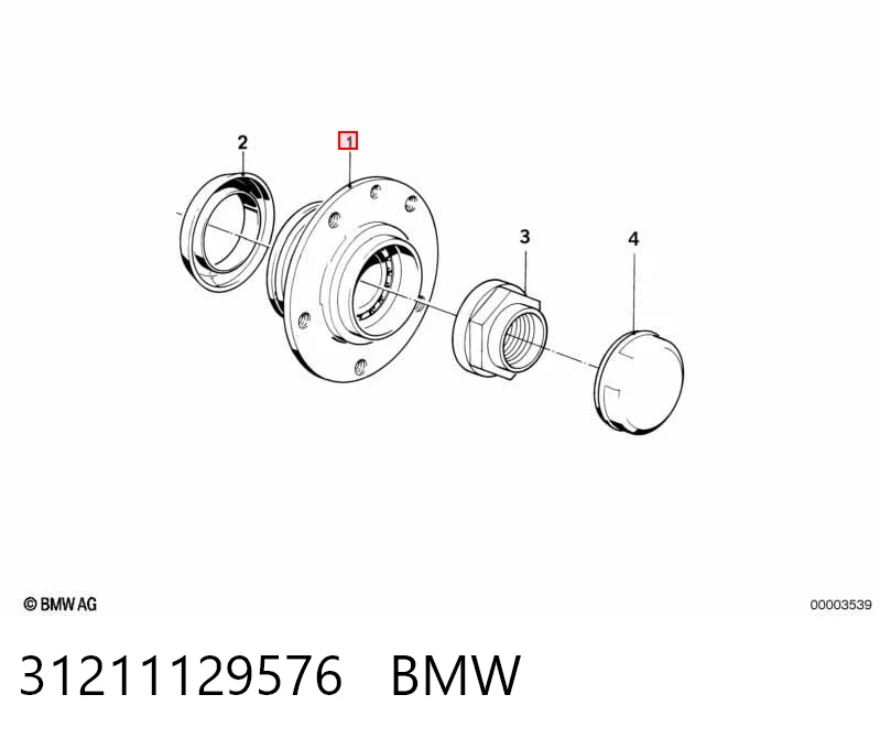 31211129576 BMW Cubo dianteiro