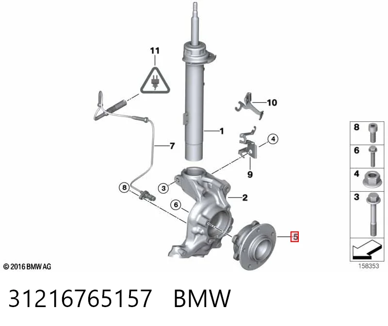 31216765157 BMW Cubo dianteiro