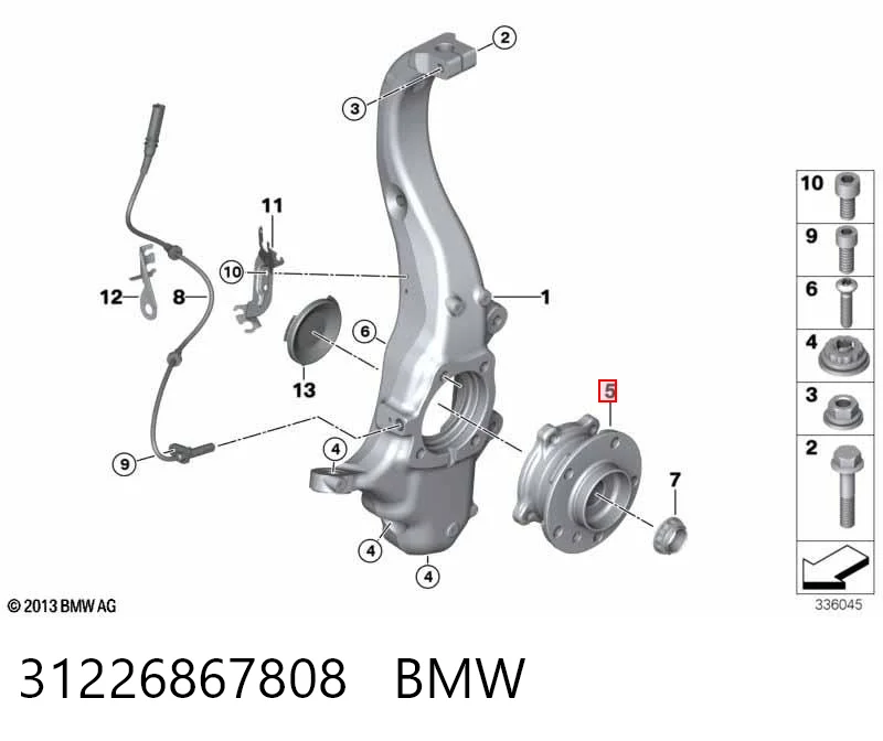 31226867808 BMW Cubo dianteiro